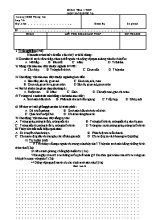Kiểm tra 1 tiết môn Sinh học khối 7